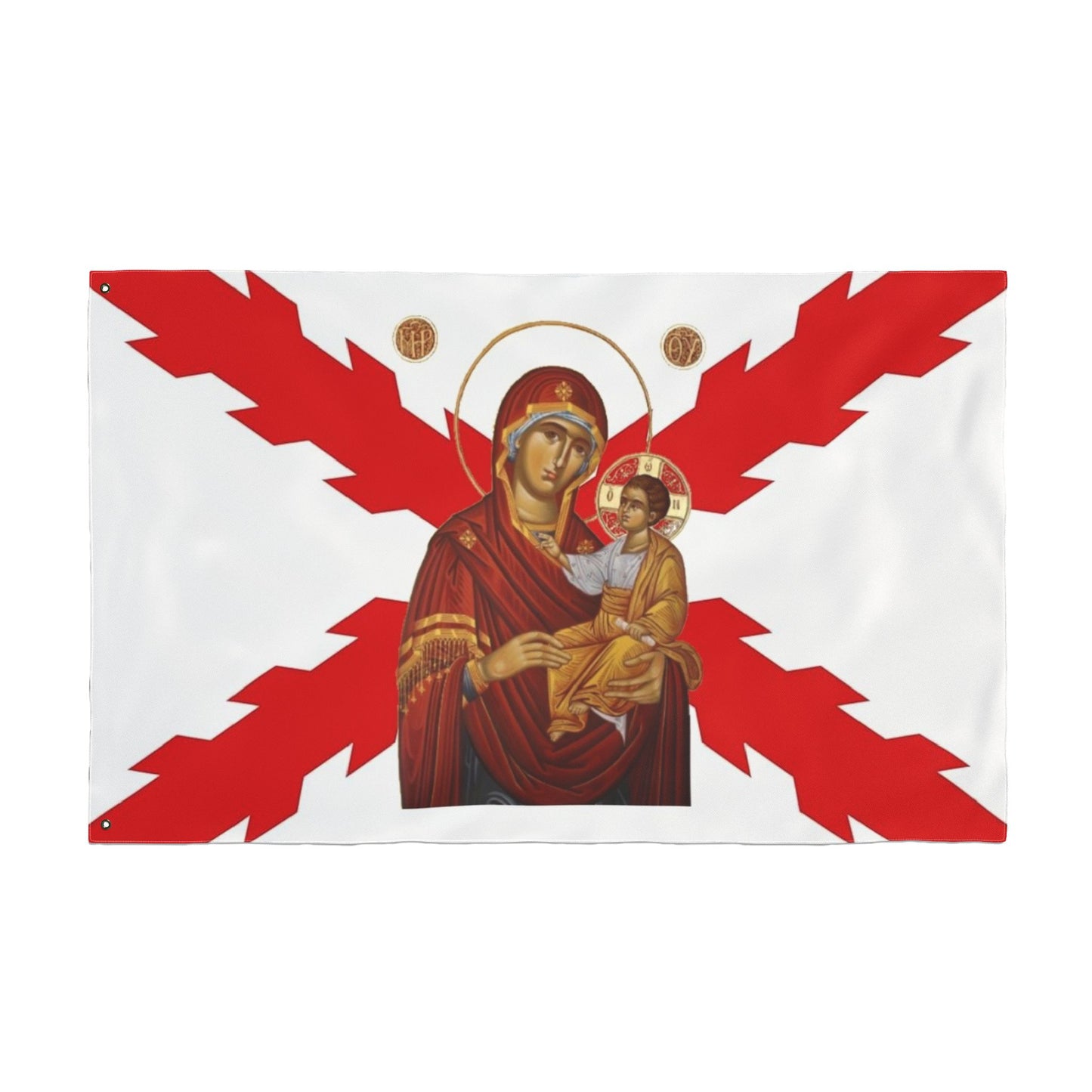 Spanish Empire flag with Theotokos