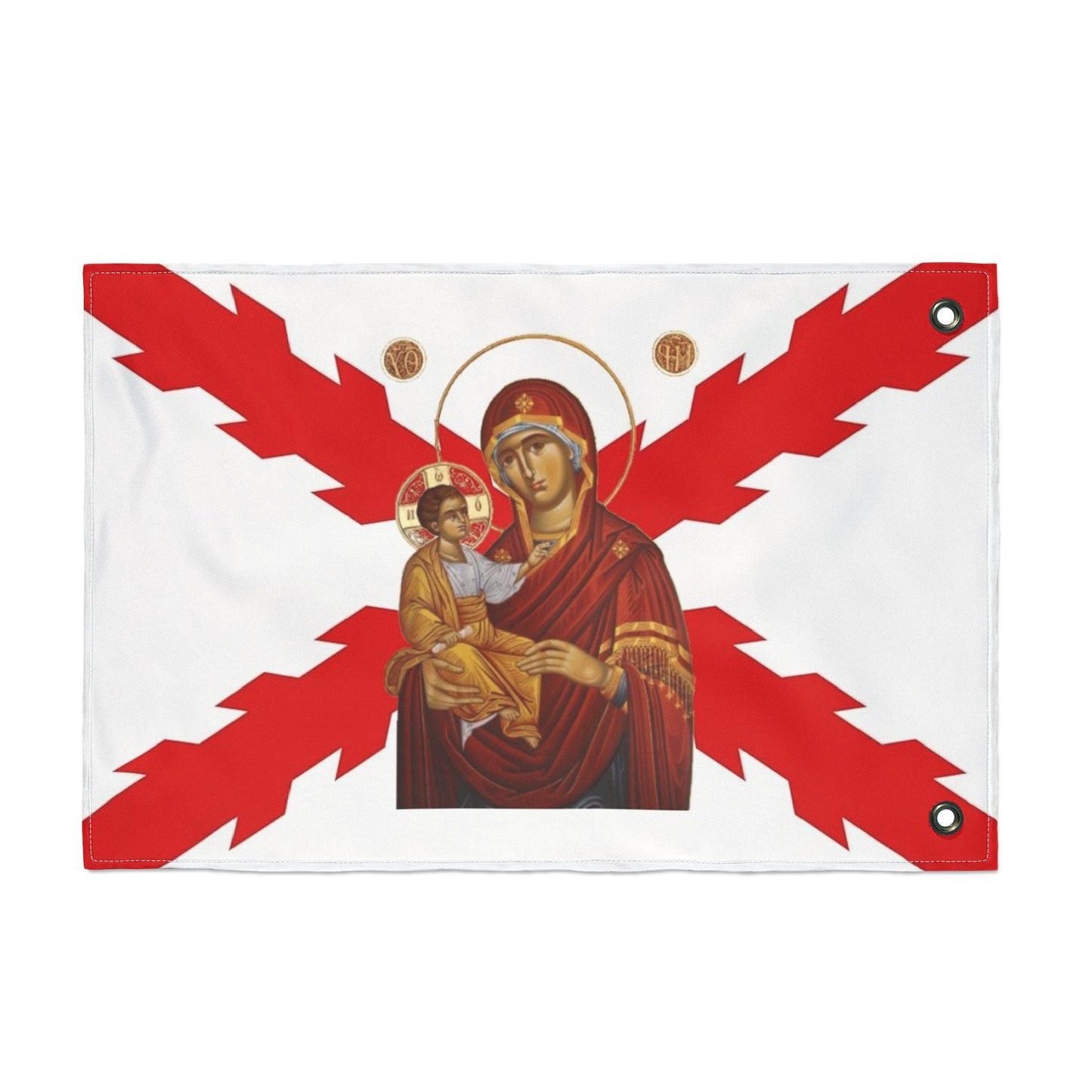 Spanish Empire flag with Theotokos