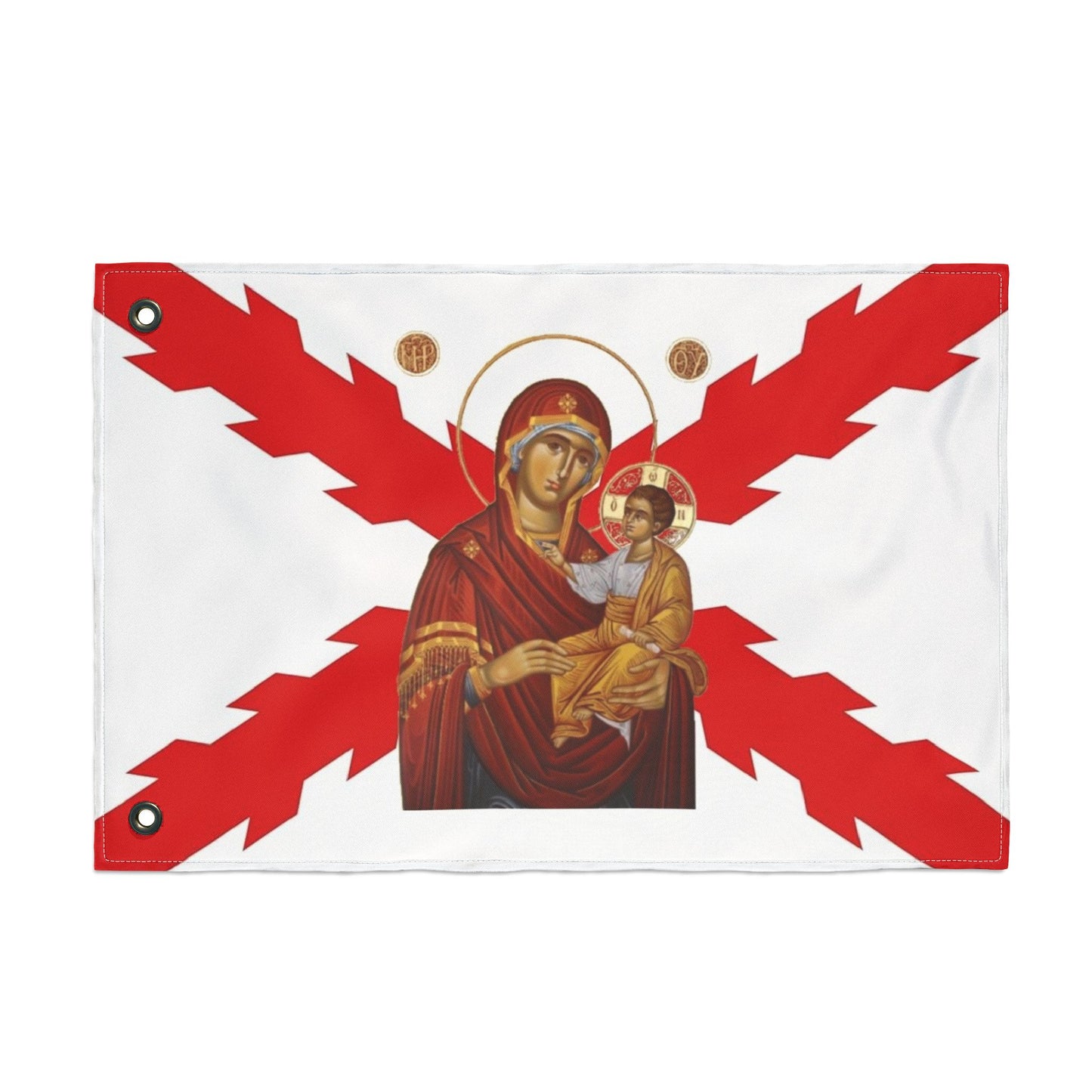 Spanish Empire flag with Theotokos