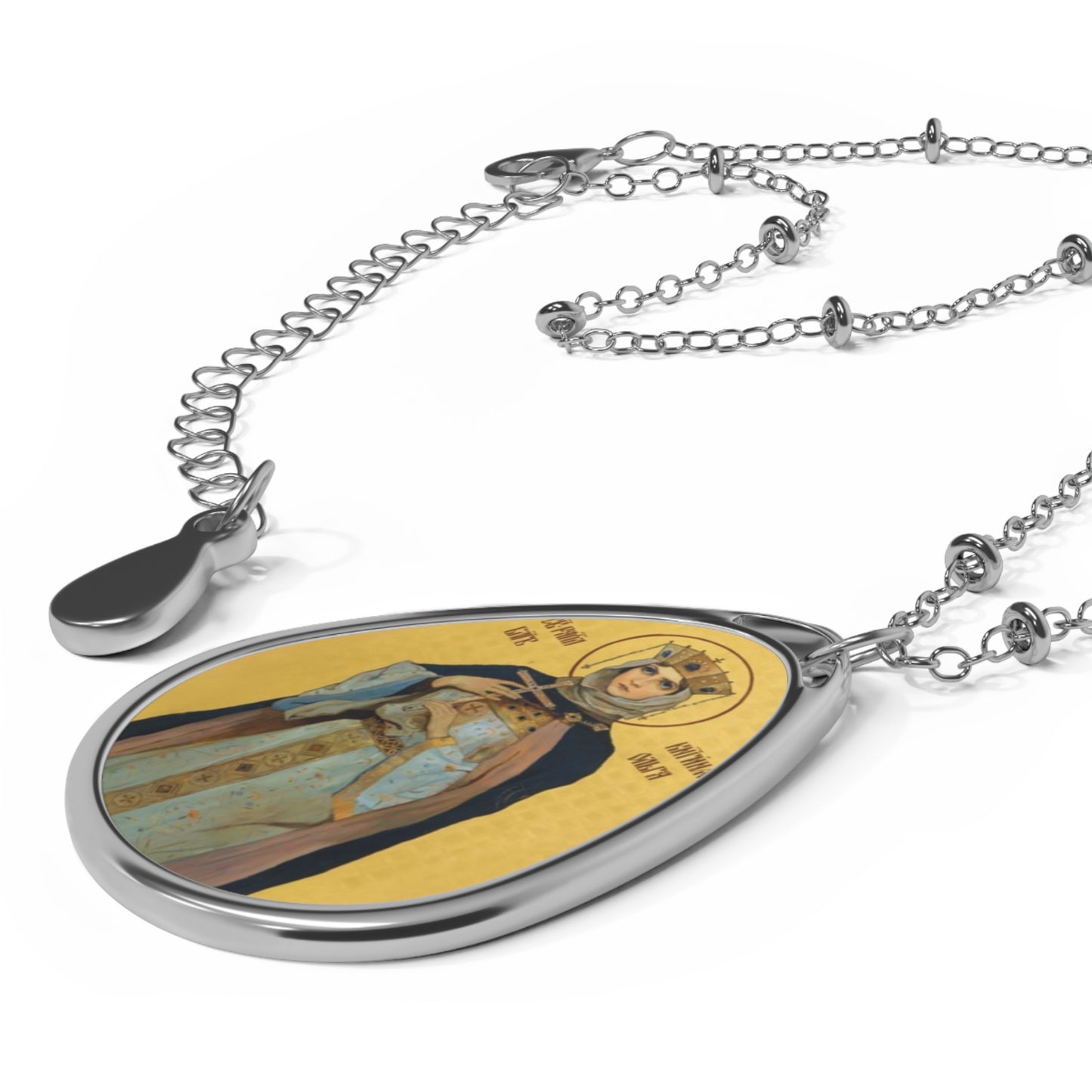 Saint Olga of Kiev Oval Necklace