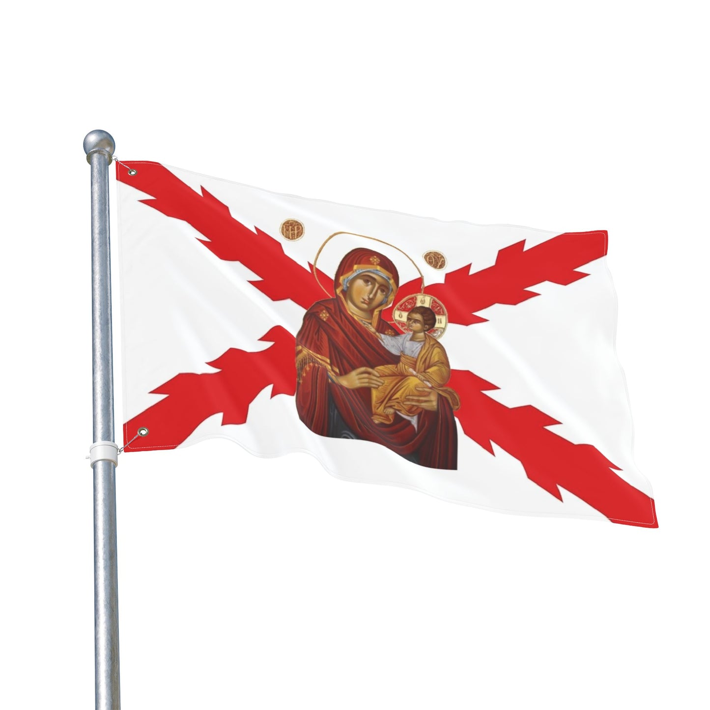 Spanish Empire flag with Theotokos