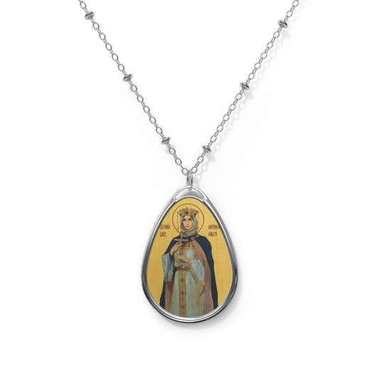 Saint Olga of Kiev Oval Necklace
